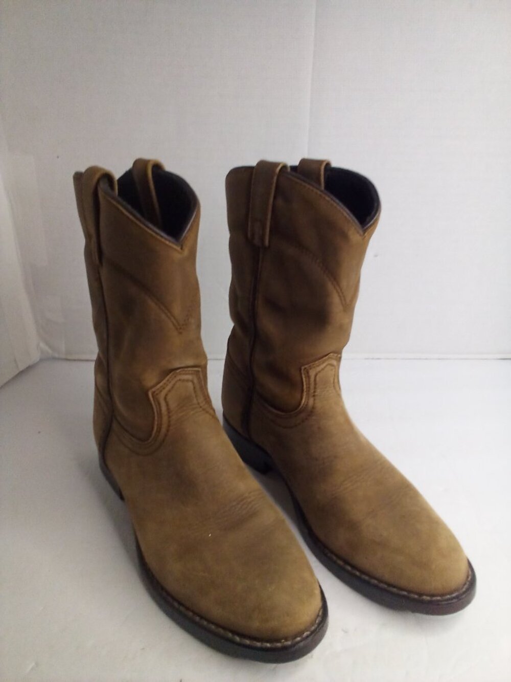 Smokey Mountain Boots Youth Boys 3.5 Roper Western Cowboy Leather Round Toe
